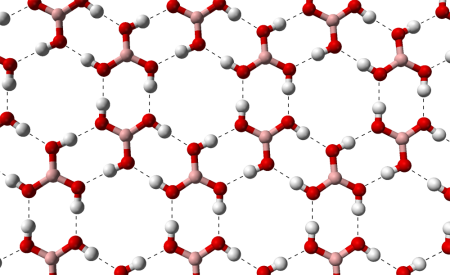 кристаллическая решетка борная кислота
